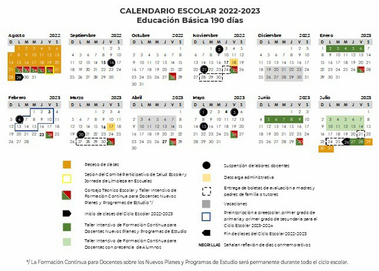 Publica SEP calendario escolar 20222023 de Educación Básica y Normal